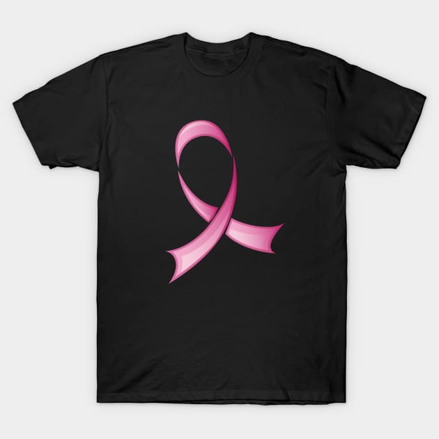 Abstract pink ribbon T-Shirt by AnnArtshock